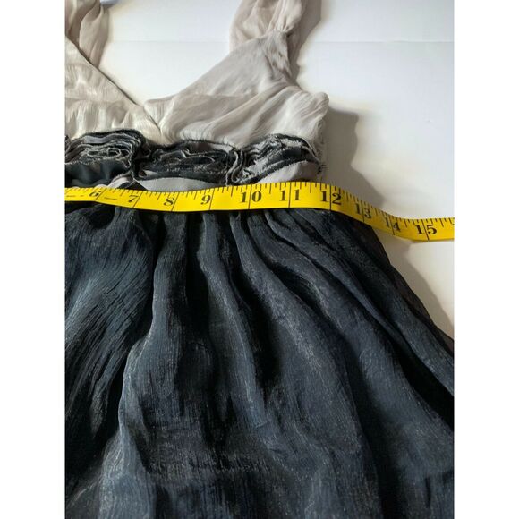 Rachael & Chloe Ruffle Dress Rose Flower Design Strapless‎ Size Small RN# 127981 - Picture 8 of 9